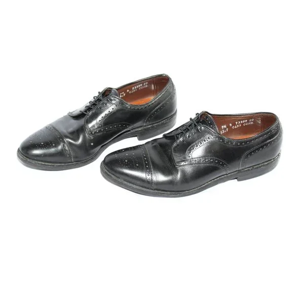 Allen Edmunds Made In USA Sanford Wingtip Dress Shoe Size 10.5- Black Allen Edmonds Shoes Black Brogue Wingtip Shoe Sanford Size  main image 4
